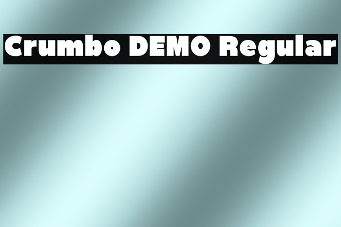 Crumbo DEMO Regular Fuentes examples