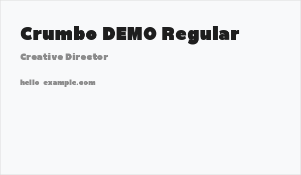 Crumbo DEMO Regular Business Card