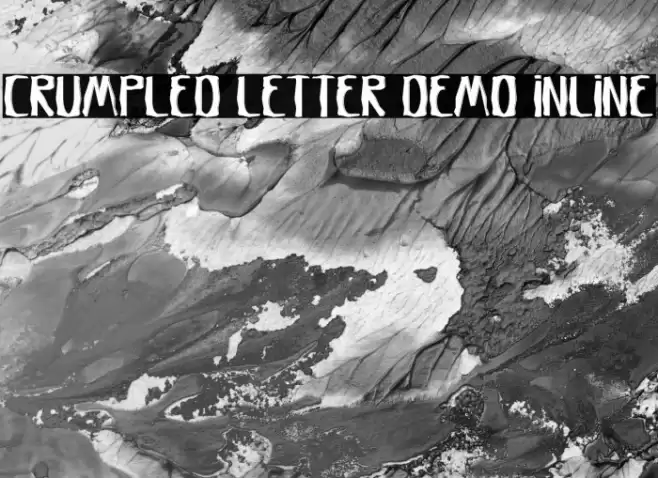 Crumpled Letter Demo Inline Font examples