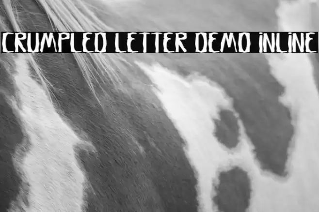 Crumpled Letter Demo Inline Font examples