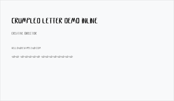 Crumpled Letter Demo Inline Business Card