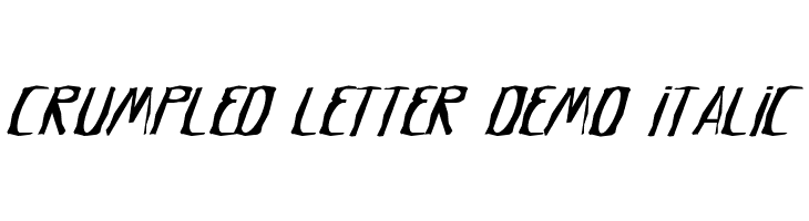 Crumpled Letter Demo Italic  Frei Schriftart Herunterladen