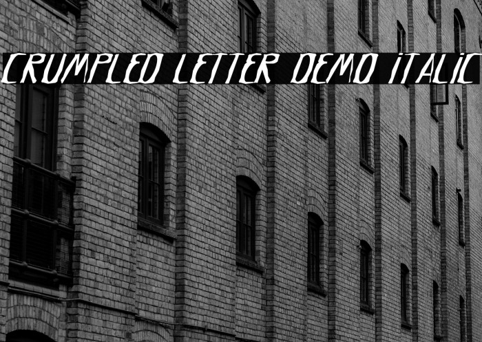 Crumpled Letter Demo Italic Example 1