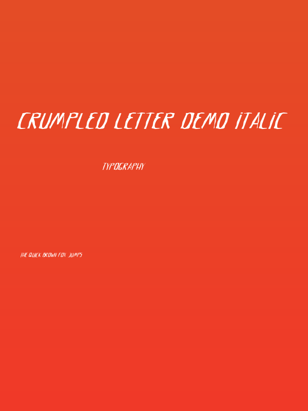 Crumpled Letter Demo Italic Poster