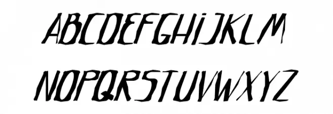 Crumpled Letter Demo Italic Polices MINUSCULES