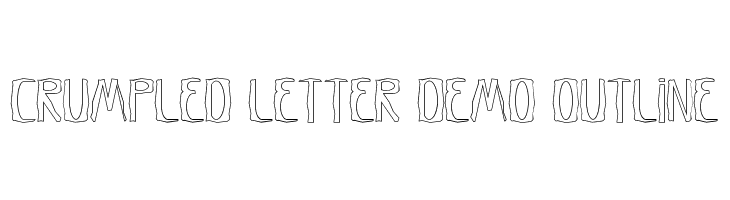 Crumpled Letter Demo Outline  フリーフォントのダウンロード