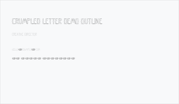 Crumpled Letter Demo Outline Business Card
