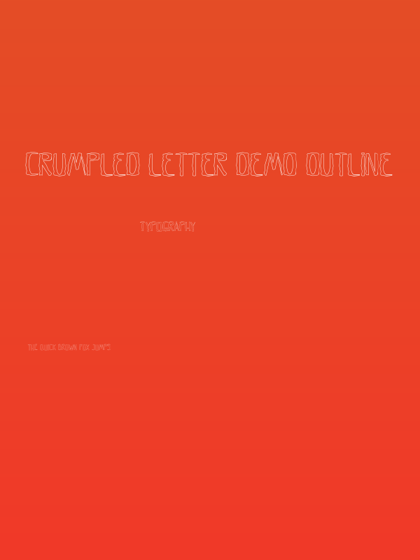 Crumpled Letter Demo Outline Poster