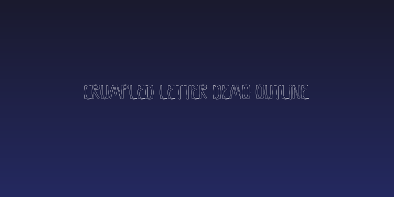 Crumpled Letter Demo Outline Social Header