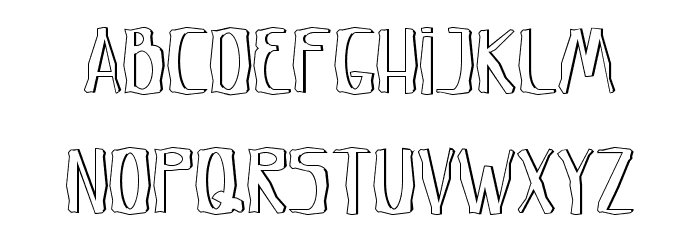 Crumpled Letter Demo Shadow Font OTHER CHARS