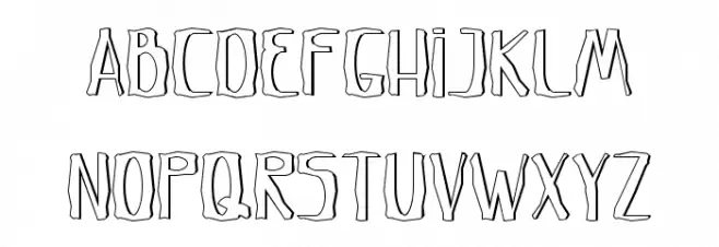 Crumpled Letter Demo Shadow خط أحرف كبيرة