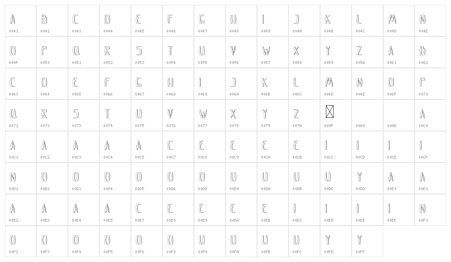 Crumpled Letter Demo Shadow Character Map