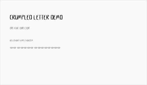 Crumpled Letter Demo Business Card