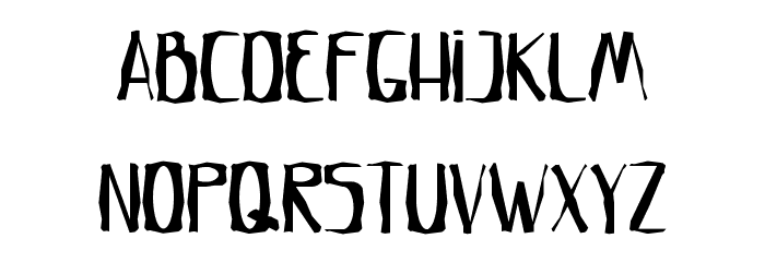 Crumpled Letter Demo Font LOWERCASE
