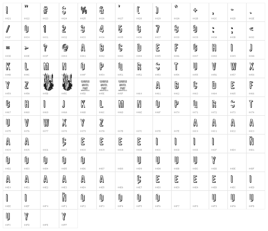 Crunch Motel Character Map
