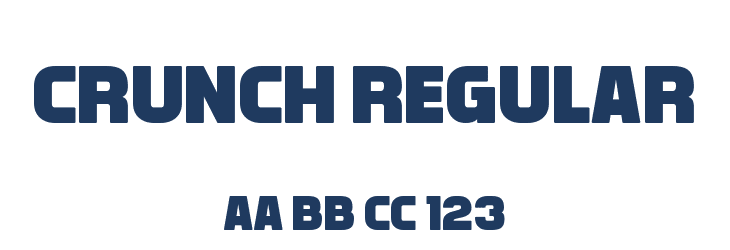 Crunch Regular Font Preview