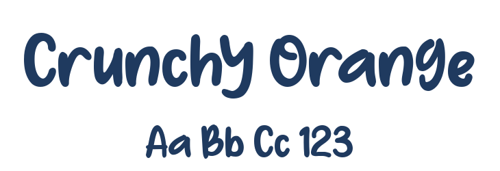 Crunchy Orange Font Preview