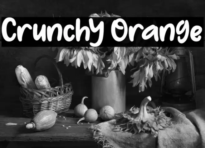 Crunchy Orange Шрифта examples