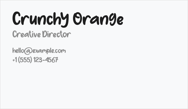Crunchy Orange Business Card