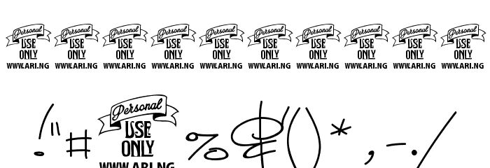 Crunchy PERSONAL USE ONLY Font OTHER CHARS
