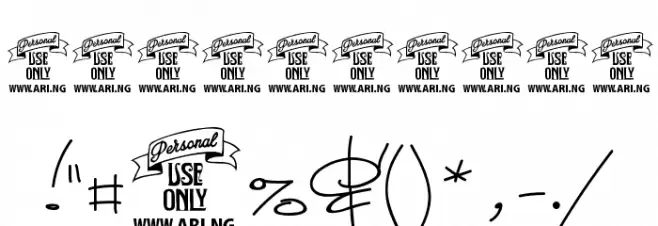 Crunchy PERSONAL USE ONLY Font OTHER CHARS