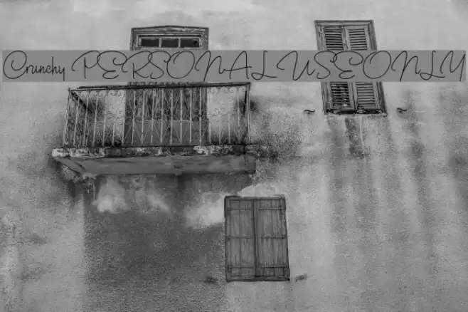 Crunchy PERSONAL USE ONLY Font examples