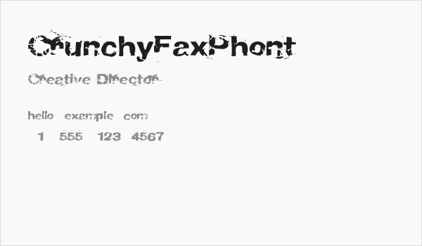 CrunchyFaxPhont Business Card