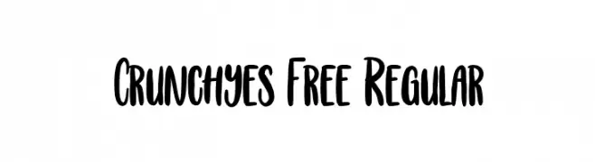 Crunchyes Free Regular  Descarca Fonturi Gratis