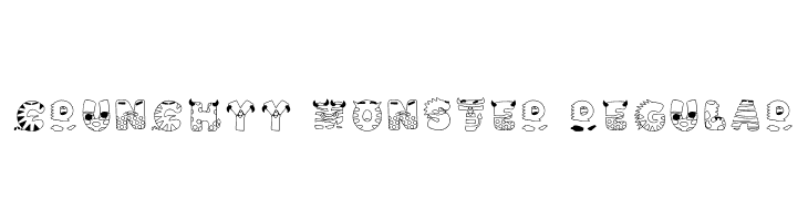 Crunchyy Monster Regular  नि: शुल्क फ़ॉन्ट्स डाउनलोड