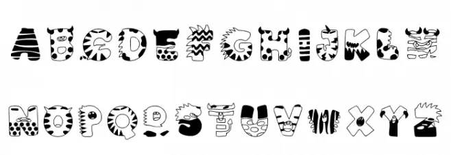 Crunchyy Monster Regular Font Litere mari