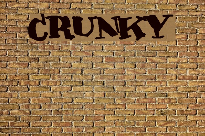 Crunky Font examples