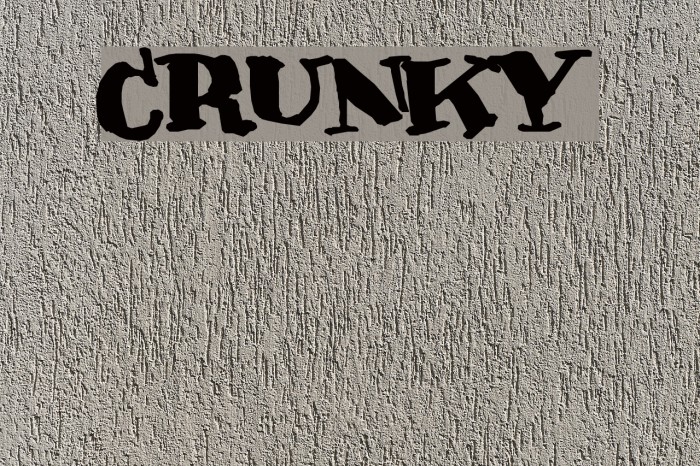 Crunky Font examples