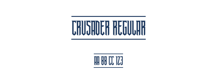 Crusader Regular Font Preview