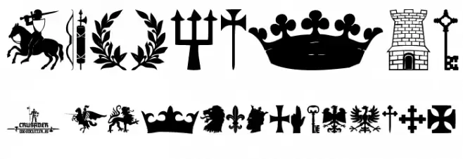 Crusader Font OTHER CHARS