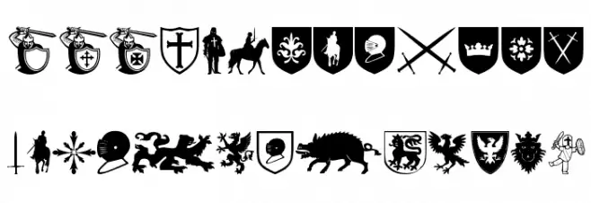 Crusader フォント 大文字