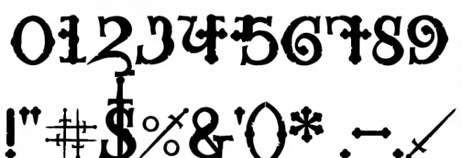 Crusades Font OTHER CHARS