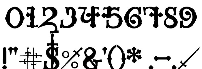 CrusadesAlternate Font OTHER CHARS