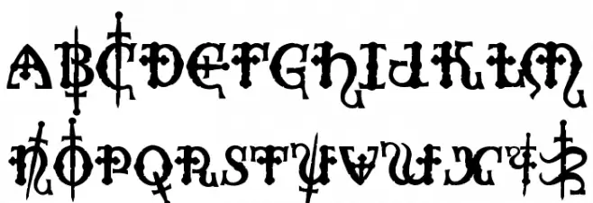 CrusadesAlternate 字体 大写