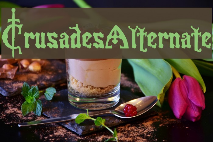 CrusadesAlternate Font examples