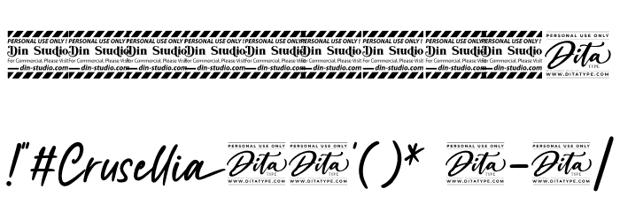 Crusellia Personal Use Font OTHER CHARS