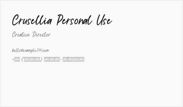 Crusellia Personal Use Business Card