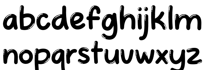 Crush Bubble Font LOWERCASE