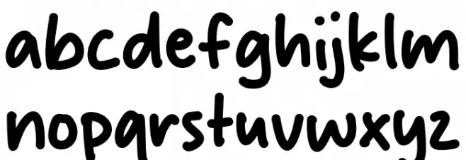 Crush Mine Schriftart Kleinbuchstaben