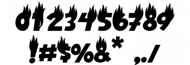 Crush N Burn! Regular Font OTHER CHARS