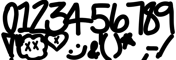 Crush Font OTHER CHARS