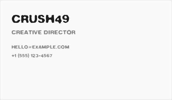 Crush49 Business Card
