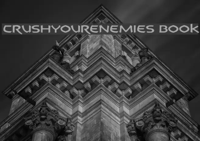 CrushYourEnemies Book Шрифта examples