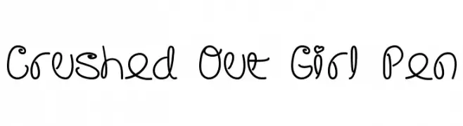 Crushed Out Girl Pen  Frei Schriftart Herunterladen