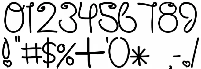 Crushed Out Girl Pen Font OTHER CHARS