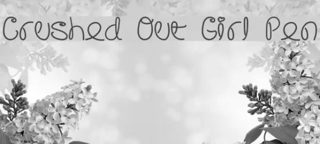 Crushed Out Girl Pen Font examples